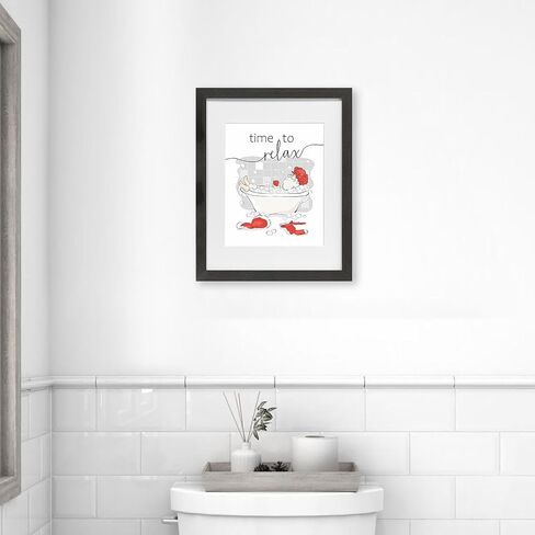 heilkee Funny Christmas Bathroom Decor Wall Art Red and White Christmas Decor Relax Sign Santa Claus Pictures Funny Christmas Gifts(UNFRAMED 8x10in) in Kuwait