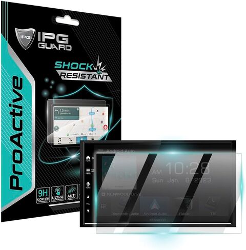IPG ProActive لـ Kenwood DMX9708S -DDX9707S شاشة لمس الوسائط الرقمية 6.95 بوصة 9H واقي شاشة صلابة زجاج أملس، لمسة فائقة الوضوح ومضادة للخدش والتلطيخ والصدمات، تقنية نانو مقاومة للصدمات لـ DMX9708S in Kuwait