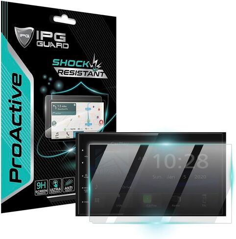 IPG ProActive for Kenwood DMX9708S -DDX9707S Digital Media Touchscreen 6.95 Inch 9H Hardness Screen Protector Smooth Glass Touch Ultra Responsive High Clarity Anti Scratch Smudge & Shock Proof Nano Technology Guard for DMX9708S in Saudi Arabia