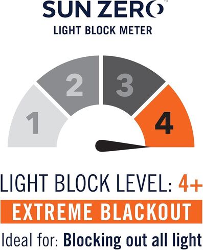 زوج ستائر من Sun Zero Nordic مكون من قطعتين من درجة المسرح للحد من الضوضاء بنسبة 100%، ستائر معتمة بحلقات معدنية، مقاس 52 بوصة × 84، كريمي أبيض فاتح in Kuwait