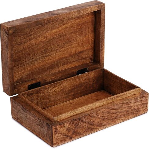 Ajuny Wooden Handcrafted Decorative Jewelry Storage Box Tree of Life Design White Multipurpose Treasure Chest Organizer Travel Keepsake Trinket Holder Watch Box Gifts 8x5 Inch in Saudi Arabia