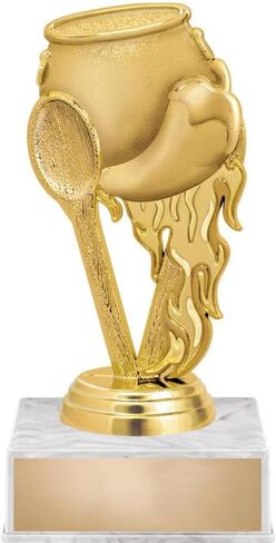 كأس الطبخ لجوائز التاج، وعاء الطبخ بالفلفل الحار مقاس 6 بوصات على قاعدة الكأس الفاخرة البيضاء in Saudi Arabia