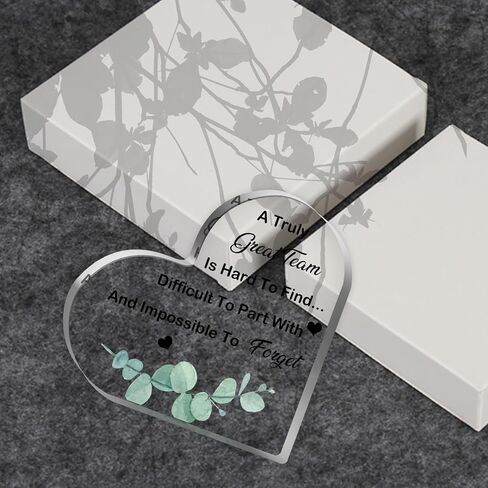 Thank You Gifts for Friend Family Coworker Boss Teacher Appreciation Heart Shaped Acrylic Keepsake Thanks Desk Decor for Home Office (Sunflower) in Saudi Arabia