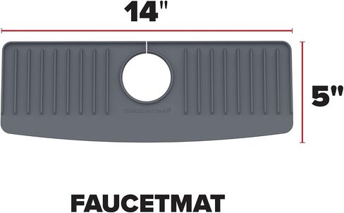 WeatherTech FaucetMat - Protect Your Kitchen & Bathroom Countertops - Dark Grey/Slate in Saudi Arabia