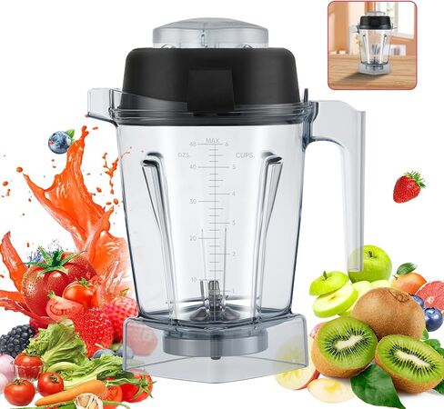 𝑵𝒆𝒘 For Vitamix Replacement Pitcher 64oz，Replace Vitamix Blender Container Cup 5200 5000 6500 7500 Pro500 750 Vita-Prep Vm0101 Vm0102 Vm0103 Vm0197 E310 320 Series（More In Figure 6)，5 Yr Warranty in Kuwait