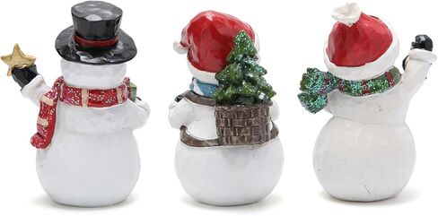 مجموعة زينة عيد الميلاد الفريدة المصنوعة يدويًا من Hodao - ثلاثة تصميمات لرجل الثلج، دافئة ورائعة، تضيء ديكور عيد الميلاد الخاص بك! (3 قطع) in Kuwait