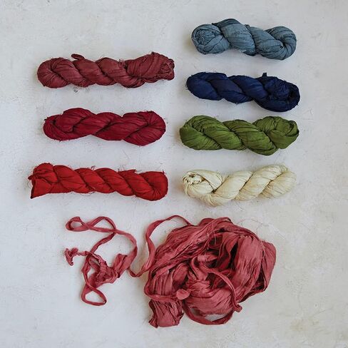 Creative Co-Op 70-75 Yard Recycled Torn Silk Ribbon, Ivory Color (Each One Will Vary) in Saudi Arabia