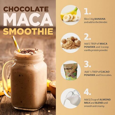 Organic Maca Powder [ Gelatinised] 400g. 100% Peruvian, Natural and Pure, from Organic Maca Root. Vegetarian and Vegan Friendly in Kuwait