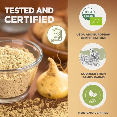 Organic Maca Powder [ Gelatinised] 400g. 100% Peruvian, Natural and Pure, from Organic Maca Root. Vegetarian and Vegan Friendly in Kuwait