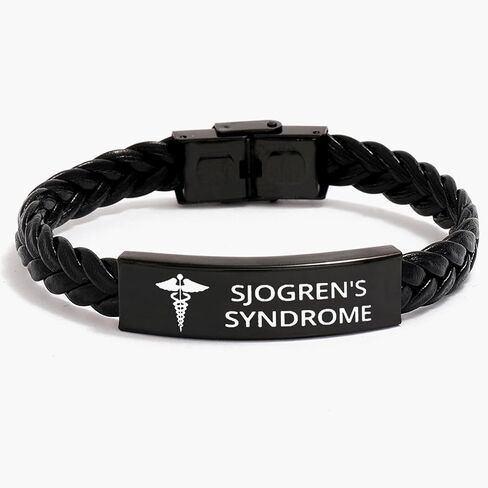Medical Symbol Stroke Survivor Awareness Braided Leather Bracelet, SOS Emergency Health Life Alert ID Engraved Stainless Steel Jewelry Silver Adjustable Bracelet for Women Men Teen in Saudi Arabia