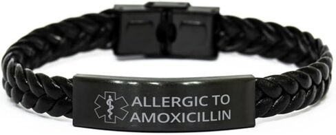 Medical Symbol Stroke Survivor Awareness Braided Leather Bracelet, SOS Emergency Health Life Alert ID Engraved Stainless Steel Jewelry Silver Adjustable Bracelet for Women Men Teen in Saudi Arabia