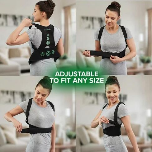 Hempvana Arrow Posture - Fully Adjustable Posture Support & Posture Corrector for Upper Body - Helps Correct Slouching, Text Neck and Hunching Over (L/XL) in Saudi Arabia