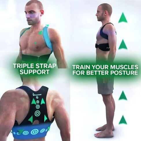 Hempvana Arrow Posture - Fully Adjustable Posture Support & Posture Corrector for Upper Body - Helps Correct Slouching, Text Neck and Hunching Over (L/XL) in Saudi Arabia