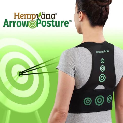 Hempvana Arrow Posture - Fully Adjustable Posture Support & Posture Corrector for Upper Body - Helps Correct Slouching, Text Neck and Hunching Over (L/XL) in Saudi Arabia