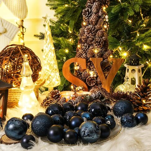Christmas Ball Ornaments for Christmas Decorations - 41 Pieces Xmas Tree Blue Shatterproof Ball Ornaments with Hanging Loop for Holiday and Party Decoration in Saudi Arabia