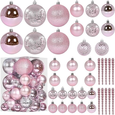 Christmas Ball Ornaments for Christmas Decorations - 41 Pieces Xmas Tree Blue Shatterproof Ball Ornaments with Hanging Loop for Holiday and Party Decoration in Saudi Arabia