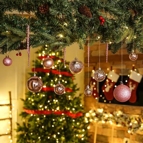 Christmas Ball Ornaments for Christmas Decorations - 41 Pieces Xmas Tree Blue Shatterproof Ball Ornaments with Hanging Loop for Holiday and Party Decoration in Saudi Arabia