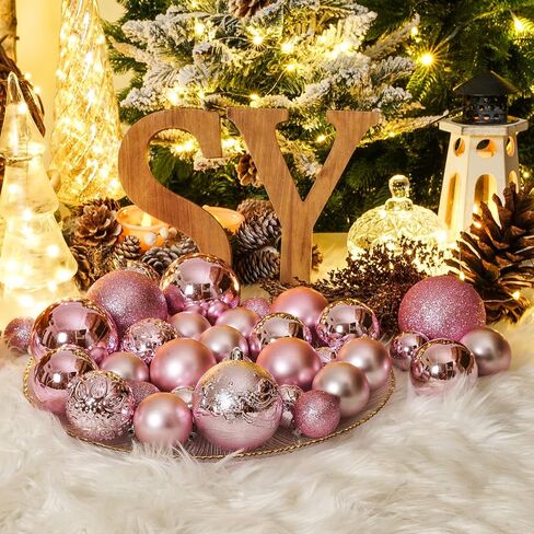 Christmas Ball Ornaments for Christmas Decorations - 41 Pieces Xmas Tree Blue Shatterproof Ball Ornaments with Hanging Loop for Holiday and Party Decoration in Saudi Arabia