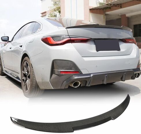 G26 سبويلر خلفي من ألياف الكربون لسيارة BMW 4 Series G26 I4 2021-2022 420i 430i 440i M440i Hatchback 4 أبواب جناح خلفي سبويلر عالي الركلة طقم هيكل منفذ المصنع in Kuwait
