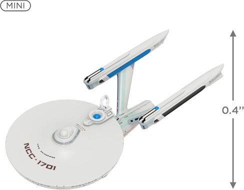 Hallmark Keepsake 0.4" Mini Christmas Ornament 2024, Star Trek: The Motion Picture U.S.S. Enterprise NCC-1701 Refit, Gifts for Trekkies in Saudi Arabia