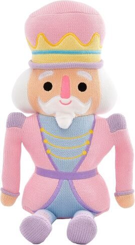 iscream Soft Sweater Knit 18.5" Nutcracker Embroidered Accent Holiday Pillow in Kuwait