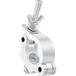 uxcell Light Truss Clamps, Aluminum Alloy Stage Lighting Pipe O Clamp for 1.5-2.05inch OD Tube Max Load 500lb Single Buckle, 1Pcs