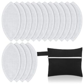 Hoolerry 16 Pcs Interlabial Pads with Wet Bag Reusable Menstrual Pads Soft Cotton Washable Period Pads Reusable Sanitary Pads for Women