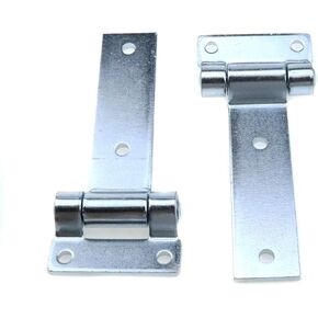 MY MIRONEY 5.31" x 2.32" Strap Tee T Hinge Carbon Steel T Hinge for Garage Barn Door Gate Shed Cargo Trailer Truck Pack of 2