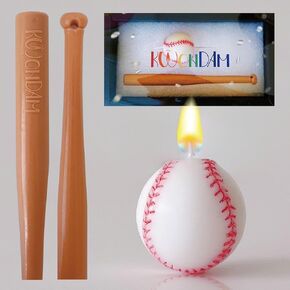 Baseball Ball Birthday Candles for Cake, Cake Candles - Funny Candles, Round Candles,Party Decorations, Cake Decorating, Happy Birthday Decorations