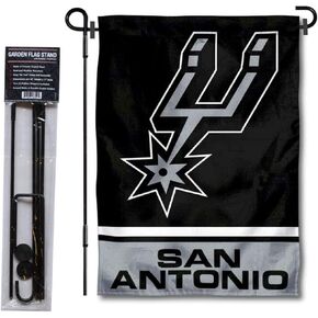 WinCraft San Antonio Spurs Garden Flag with Stand Holder