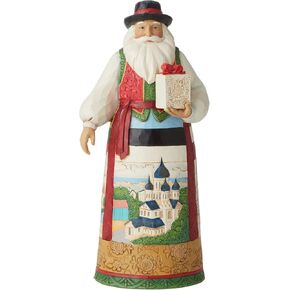 Enesco Jim Shore Heartwood Creek Christmas Around The World Baltic Santa Figurine, 7 Inch, Multicolor