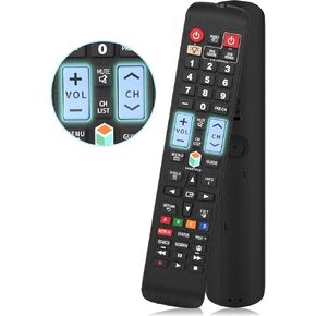Universal Remote Control for All Samsung TV Remote LCD LED QLED SUHD UHD HDTV Curved Plasma 4K 3D Smart TVs, with Buttons for Netflix, Prime Video, Smart Hub-Backlit