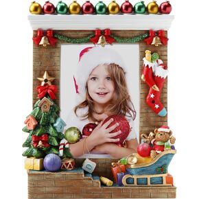 Light Up 5" x 7" Christmas Ornament Resin Picture Frame