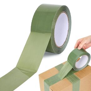 Whaline 109 Yard Olive Drab Green Packing Tape Green Decorative Gift Wrapping Tape Waterproof Shipping Tape for Christmas Business DIY Crafts Box Carton Decor