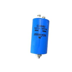 Motor Run Capacitor 250VAC CBB60 60uF 60MFD 250V AC 60 uF MFD Blue 43x84mm W/Fixing Stud UL Cap