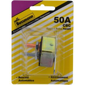 Bussmann (BP/CBC-50B-RP) 50 Amp Type-I Stud Mount Circuit Breaker with Crosswise Bracket