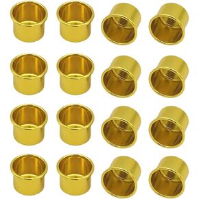 20 Pcs Golden Metal Candle Cups Holders Candlestick Liners Inserts Aluminum Tealight Cups Candle Drip Protectors Catchers for Lamp or Candle Making