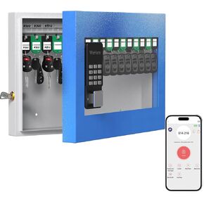 WeHere 72 Key Lock Box Wall Mount, APP Bluetooth/One Time Password Share/Wi-Fi Remote/Fixed Code/Key Unlock, Smart Key Cabinet, Key Organizer Box for Apartment, Hotel, Office Key Manage