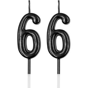 شموع عيد الميلاد السادس والستين، شمعة فضية رقم 66 6 للكيك، زينة لتزيين كعكة عيد ميلاد سعيد لمستلزمات حفلات الاحتفال بالذكرى السنوية لعيد الميلاد