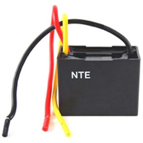 NTE Electronics CFC-5/6 Series CFC Polyester Ceiling Fan Capacitor, 3 Wire, 125/250 VAC, 5/6 Μf Capacitance