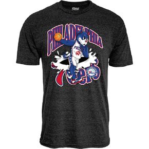 Blue 84 Unisex Kid's NBA Officially Licensed Youth Tri-Blend T-Shirt Slam Mascot Black