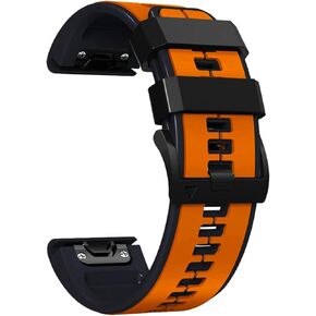 Watch Band for Garmin Fēnix/Epix/Quatix/MARQ Series/Descent Series/D2 Series/Enduro/Tactix Silicone Soft Breathable Waterproof Replacement Strap for QuickFit 22 mm / 26 mm
