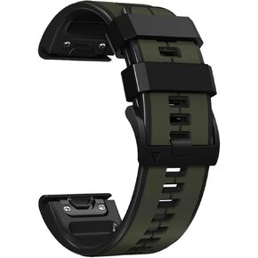 Watch Band for Garmin Fēnix/Epix/Quatix/MARQ Series/Descent Series/D2 Series/Enduro/Tactix Silicone Soft Breathable Waterproof Replacement Strap for QuickFit 22 mm / 26 mm