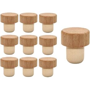 T Shaped Cork Stopper, Wine Bottle Corks, Sealing Plug Bottle Stopper for Beer Bottles Craft, 20Pcs