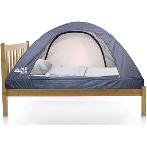 Bed Den - Foldable Privacy Bed Tent Canopy Twin XL (79.5" L x 37.4" W x 35" H) Pop Up College Dorm Room Kids Cozy Sleep Better
