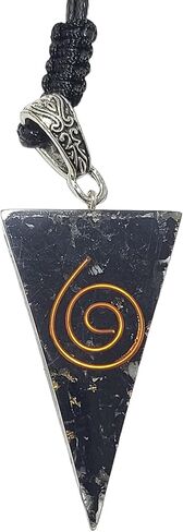 Energy Generator Black Tourmaline Stone Orgonite Heart Pendant for Strengthen Immune System - Swallows Negative Energy - Gives Positivity | with Adjustable Cord in Kuwait