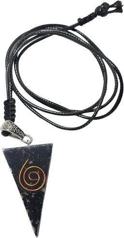 Energy Generator Black Tourmaline Stone Orgonite Heart Pendant for Strengthen Immune System - Swallows Negative Energy - Gives Positivity | with Adjustable Cord in Kuwait