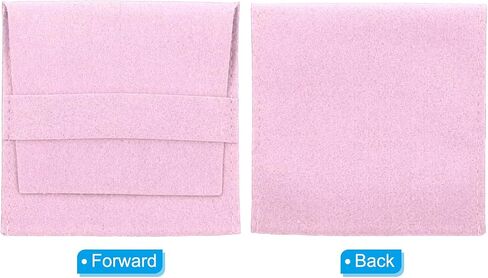 PATIKIL 8x8cm Jewelry Pouches with Band, 20 Pack Microfiber Jewelry Pouches Portable Soft Storage for Necklace Bracelet Earring Watch Rings Brooch, Pink in Saudi Arabia