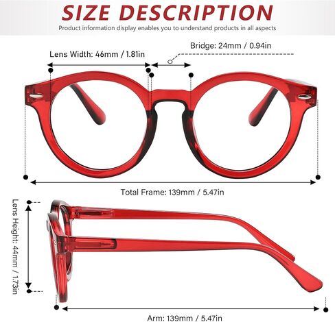 Blue Light Blocking Glasses for Women and Men Oval Red in Saudi Arabia