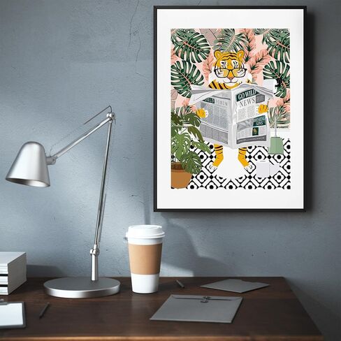 Funny Bathroom Dachshund Dog Wall Art Dog Sitting On Toilet Reading Newspaper Prints Trendy Black And White Hilarious Animals Canvas Posters For Bedroom Dorm Hotel Aesthetic Decor 8x10in Unframe in Saudi Arabia